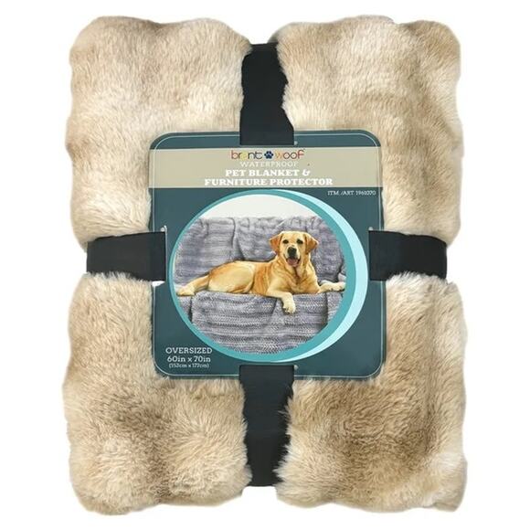 Brentwood Oversized Waterproof Pet Blanket and Furniture Protector, Bubble Fur - Picture 4 of 5